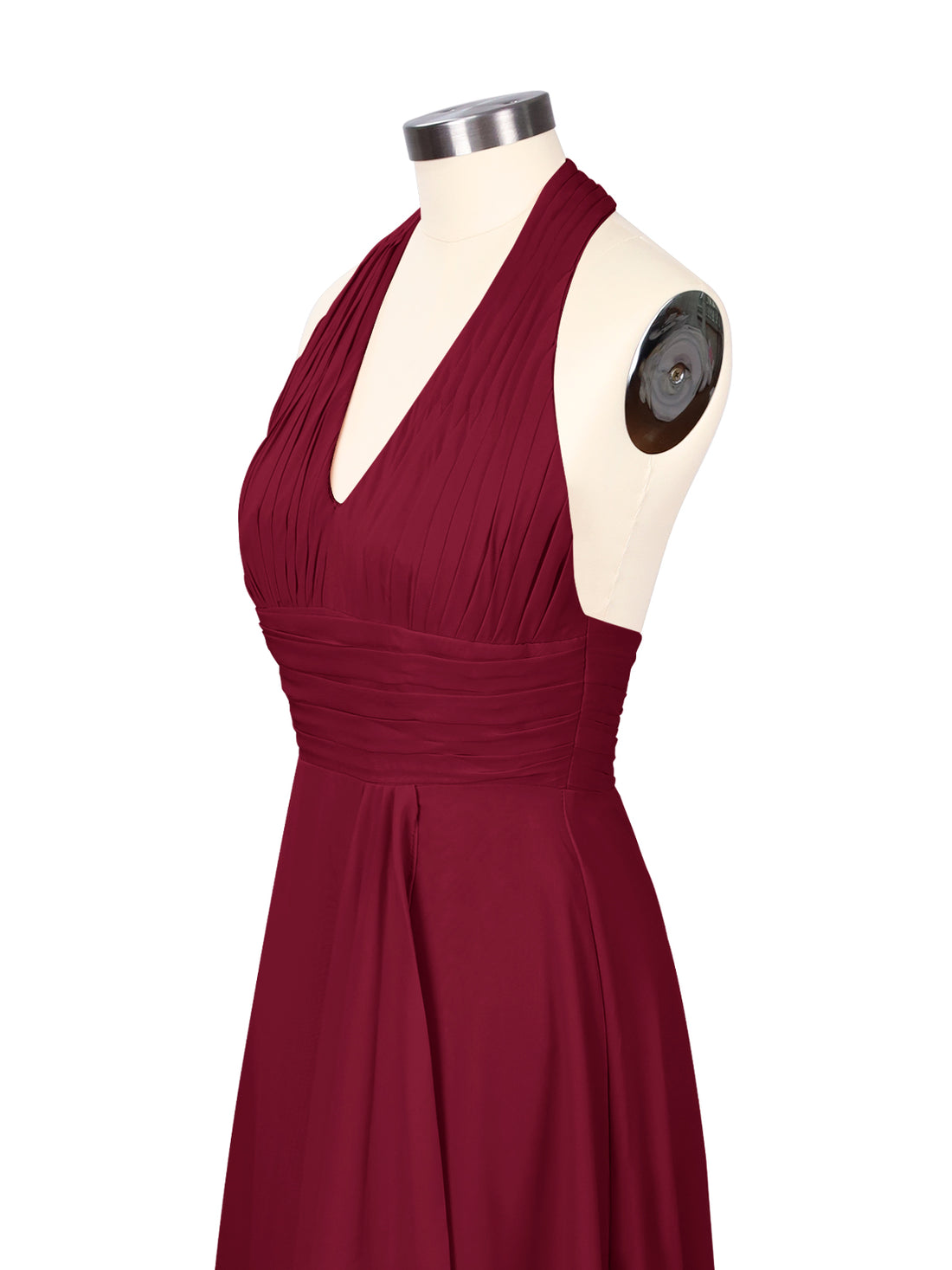 Ruched Halter Bridesmaid Dress 