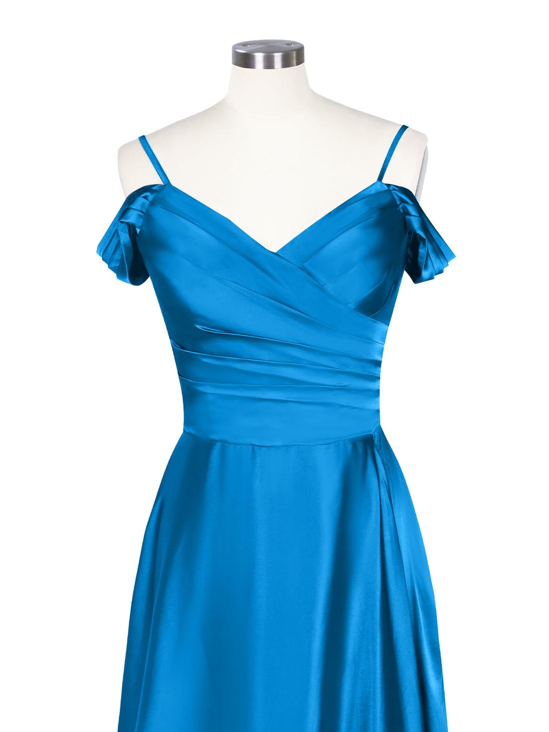 Silk-Like Pleated Prom Dress 