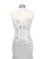 Spaghetti Sheath Prom Dress 