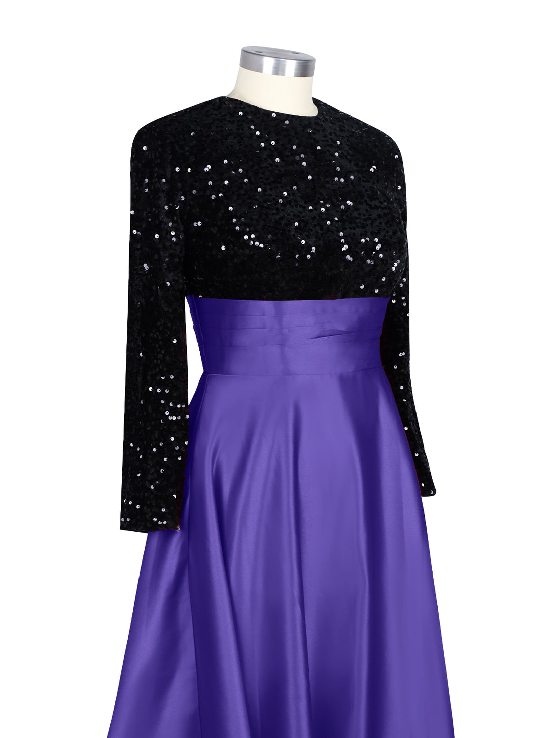 Sequin Jewel Neckline Prom Dress 