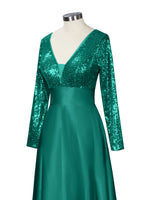 Long Sleeveless Sequin Prom Dress 
