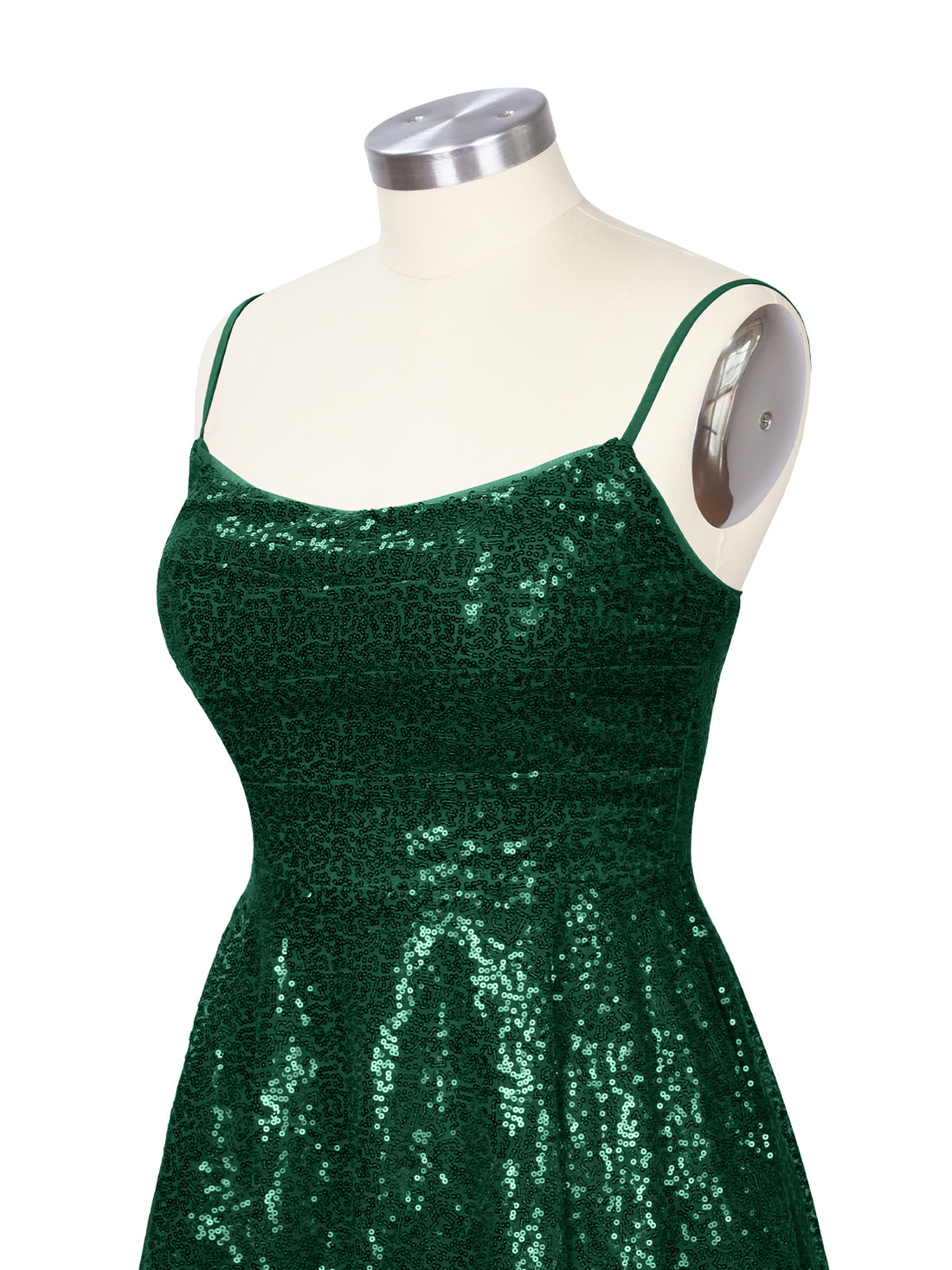 Sequin Scoop Neckline Mini Dress 