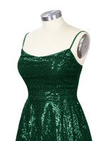 Sequin Scoop Neckline Mini Dress 