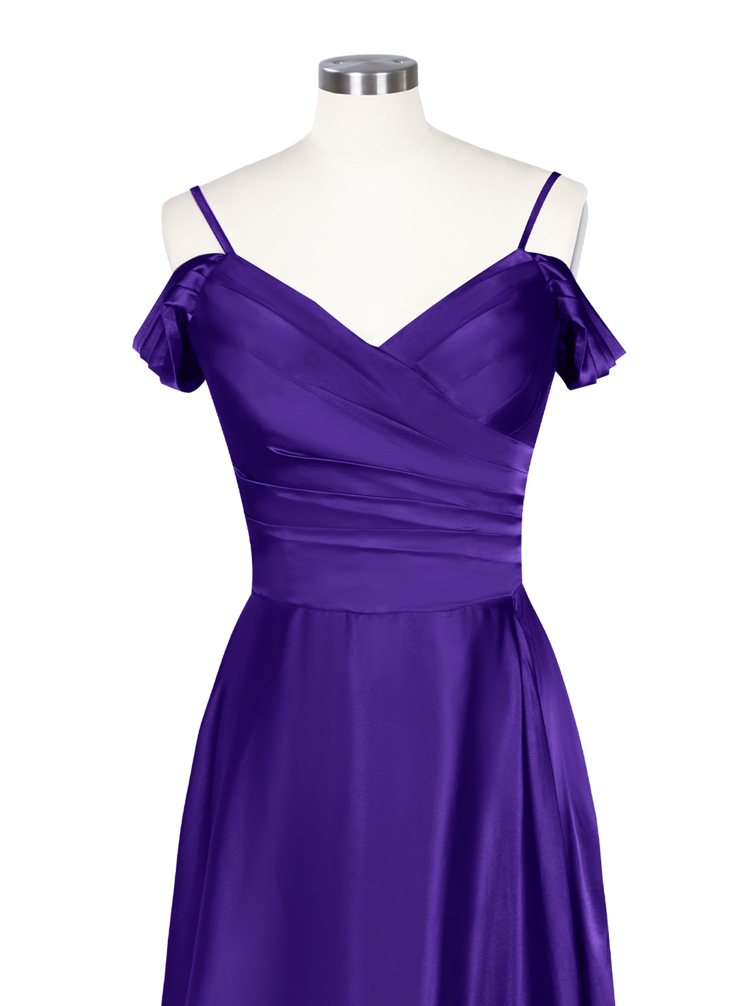 Silk-Like Pleated Prom Dress 