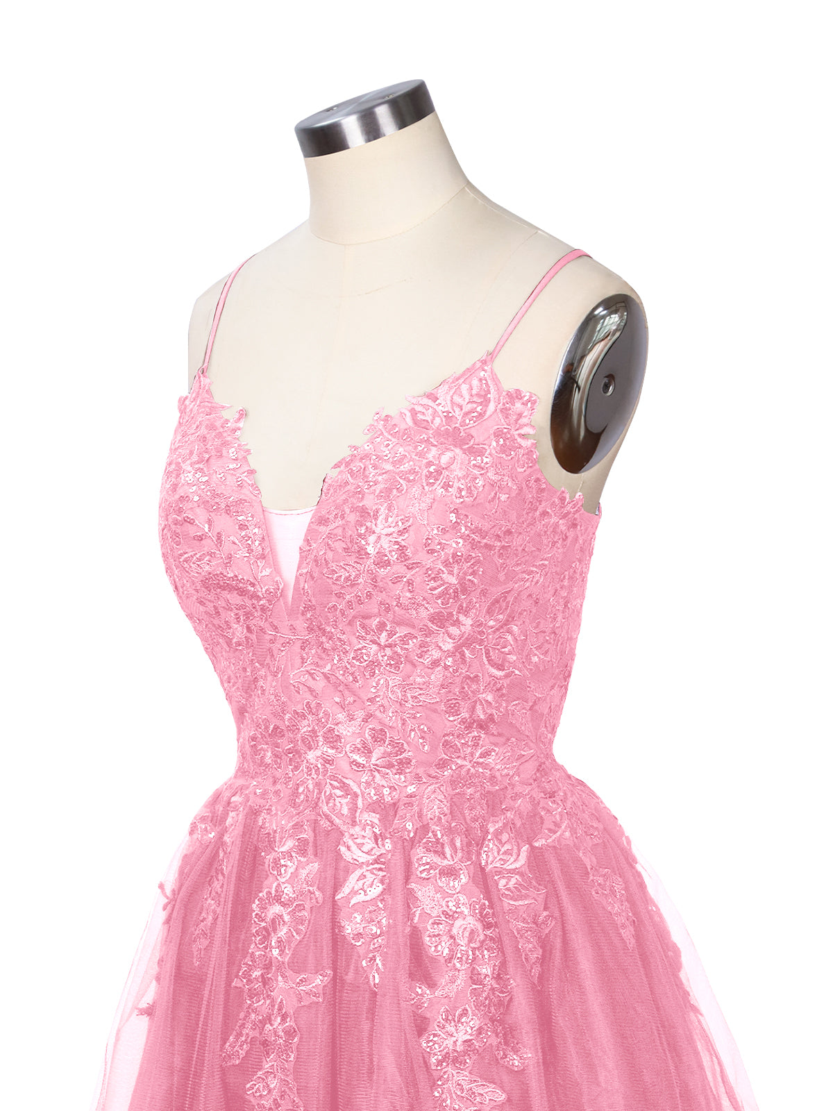 Applique Soft Tulle Mini Dress 