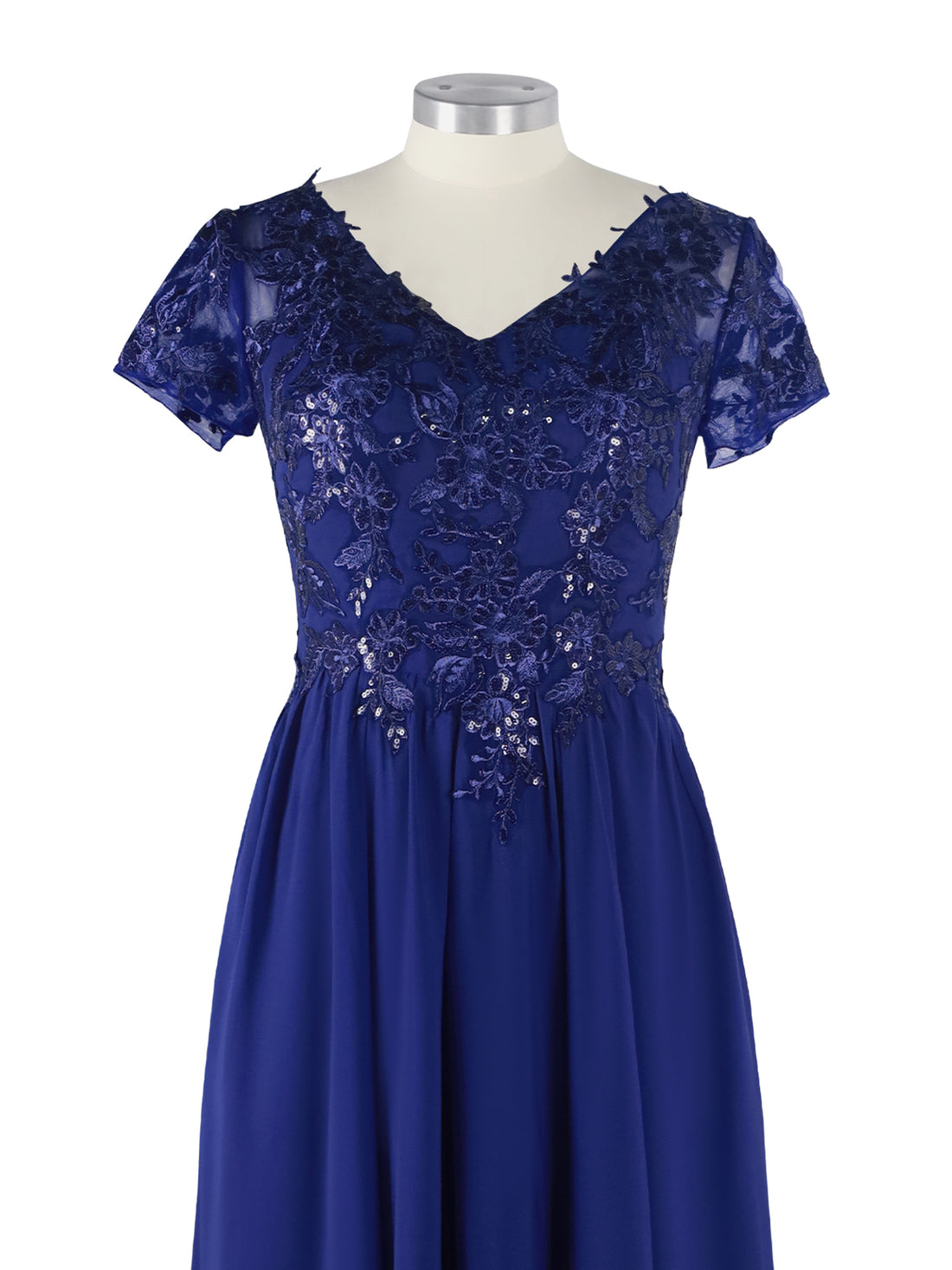 Short Sleeves Chiffon Dress 