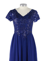 Short Sleeves Chiffon Dress 
