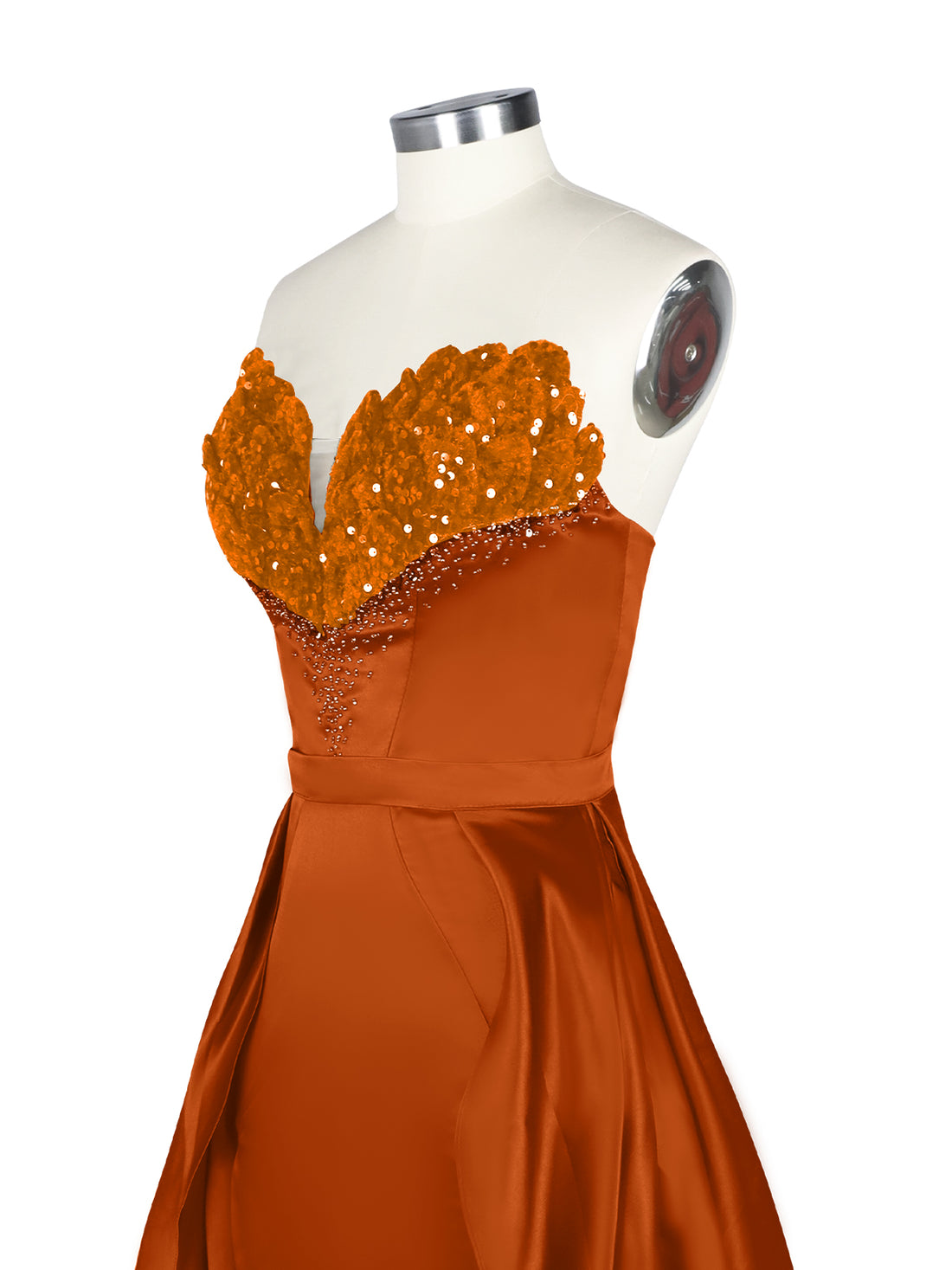 Strapless Sequin Prom Dress 
