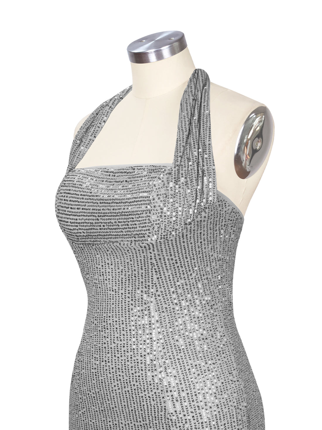 Halter Sequin Sheath Mini Dress 