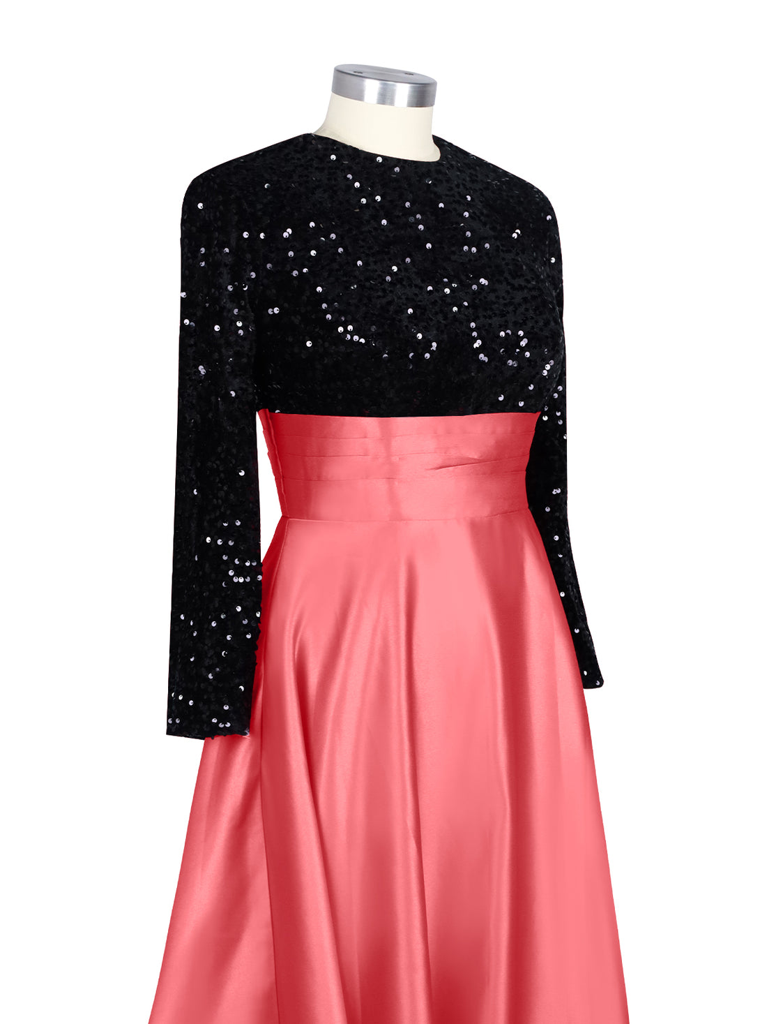 Sequin Jewel Neckline Prom Dress 
