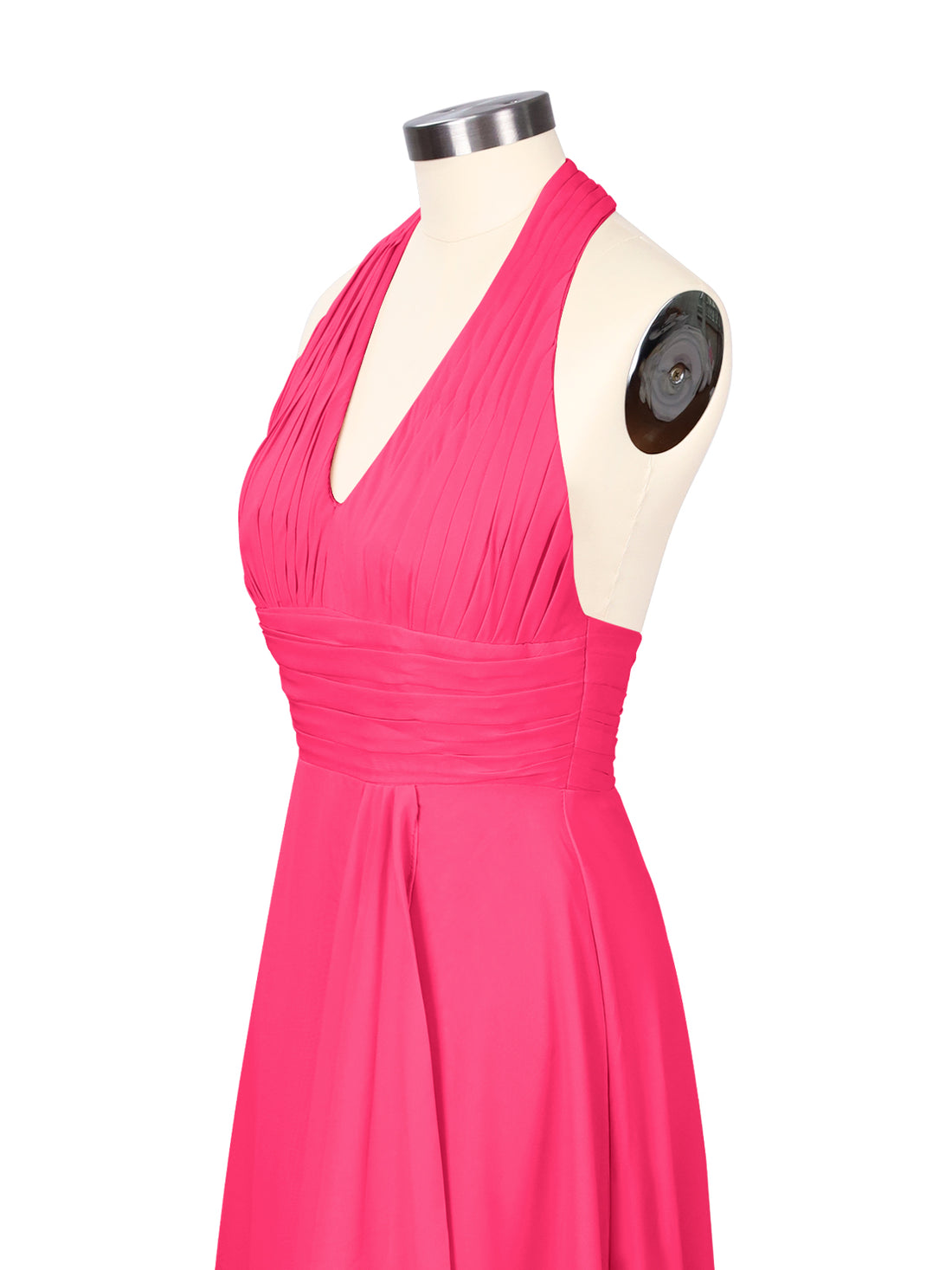 Ruched Halter Bridesmaid Dress 