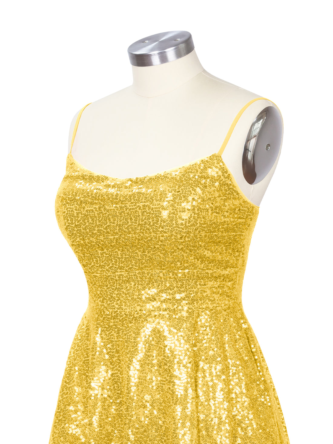 Sequin Scoop Neckline Mini Dress 