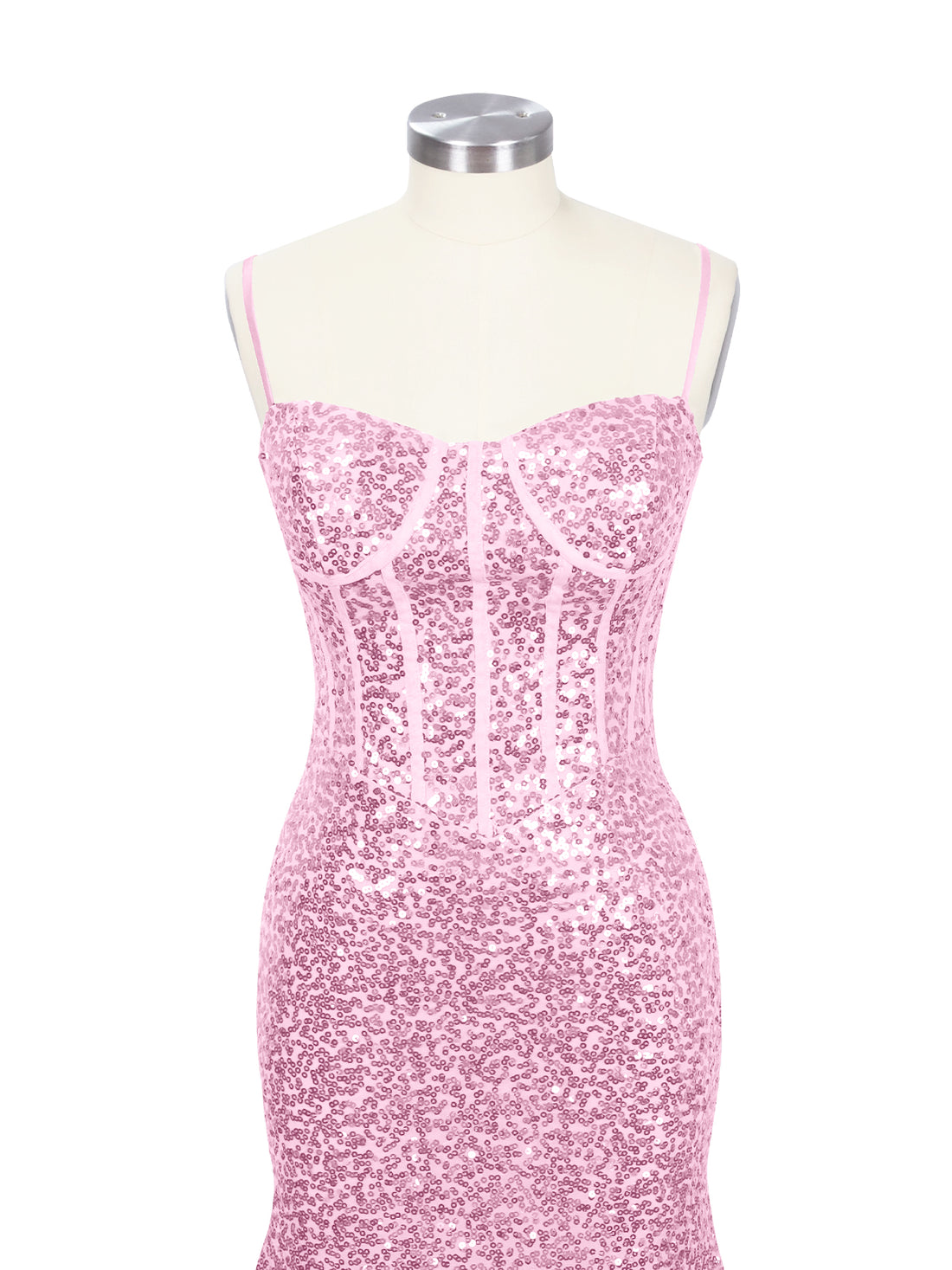 Spaghetti Sheath Prom Dress 