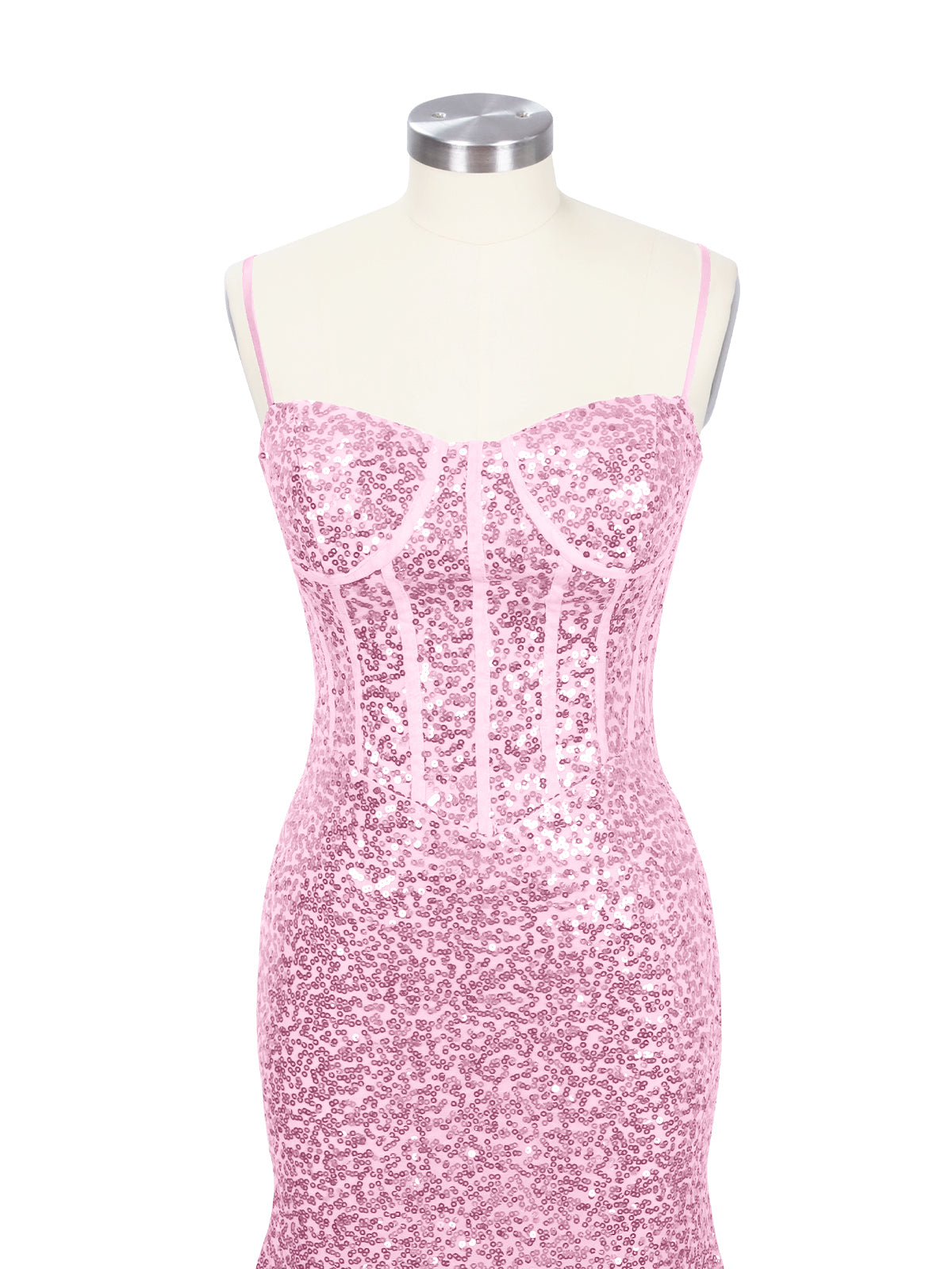 Spaghetti Sheath Prom Dress 