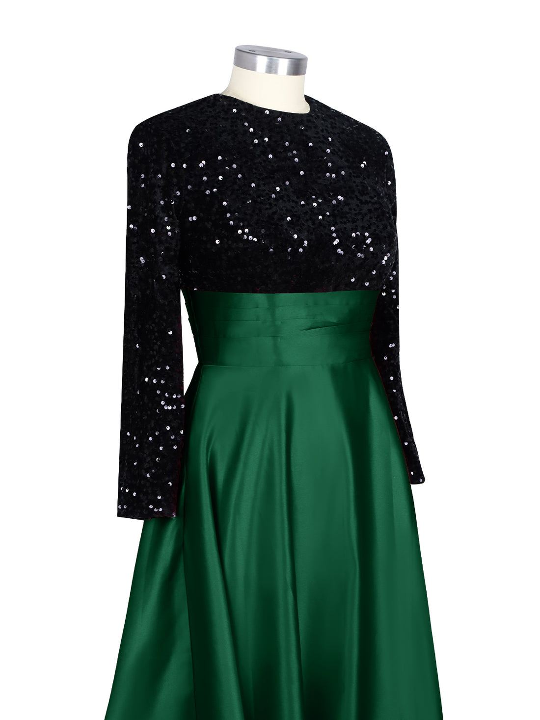 Sequin Jewel Neckline Prom Dress 