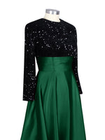 Sequin Jewel Neckline Prom Dress 