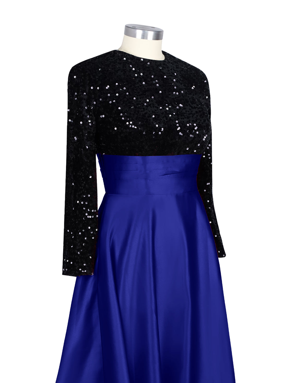 Sequin Jewel Neckline Prom Dress 