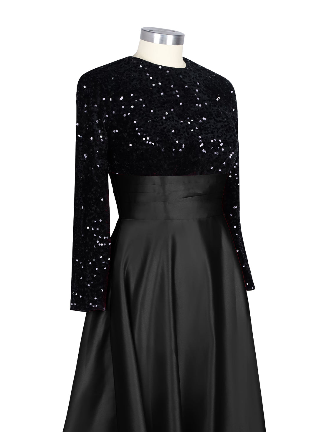 Sequin Jewel Neckline Prom Dress 