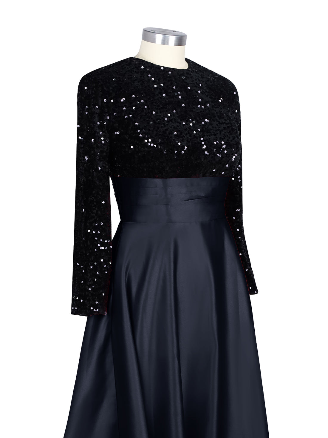 Sequin Jewel Neckline Prom Dress 