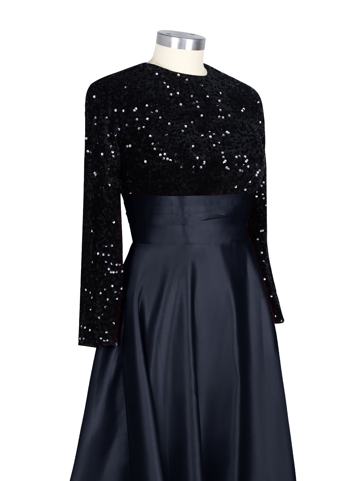 Sequin Jewel Neckline Prom Dress 