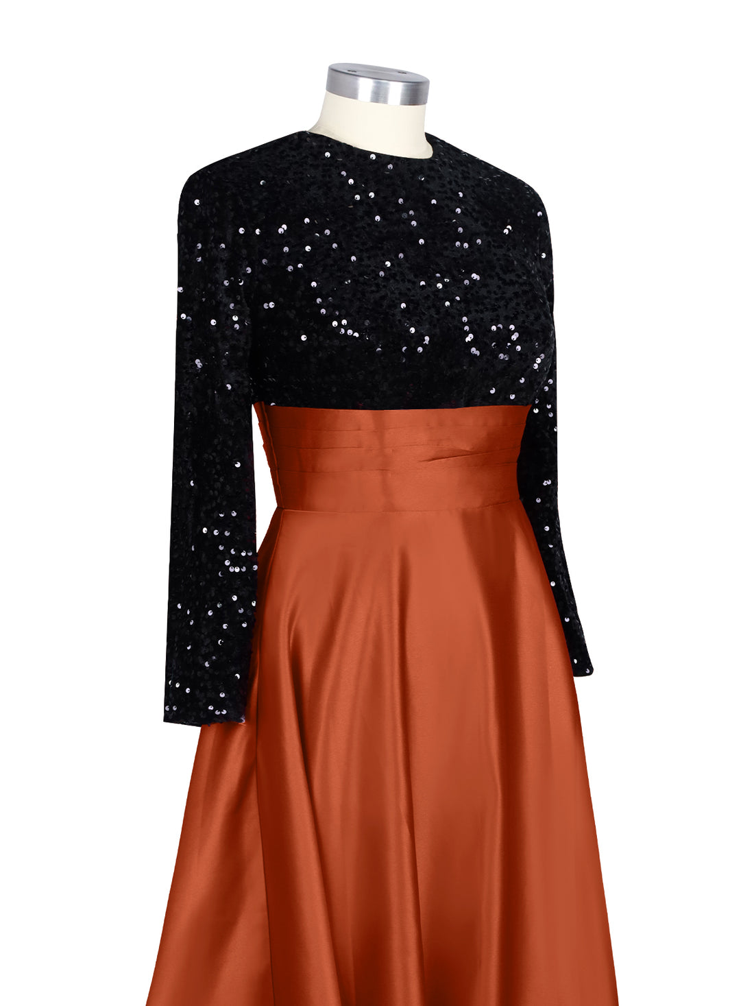 Sequin Jewel Neckline Prom Dress 