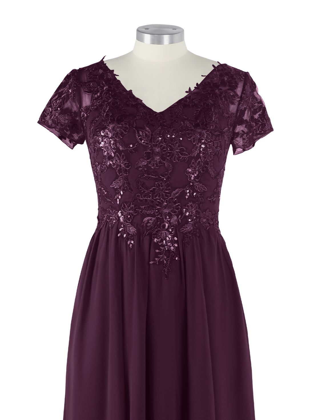 Short Sleeves Chiffon Dress 