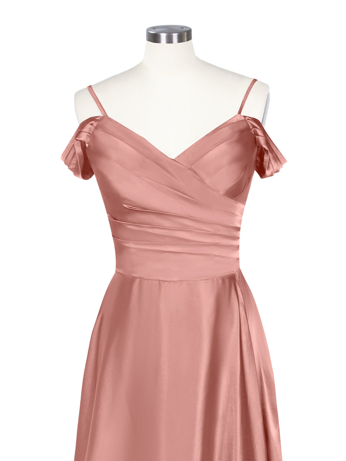Silk-Like Pleated Prom Dress 