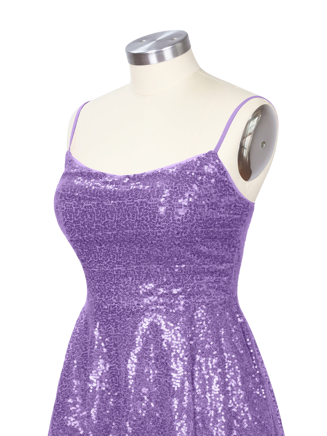 Sequin Scoop Neckline Mini Dress 