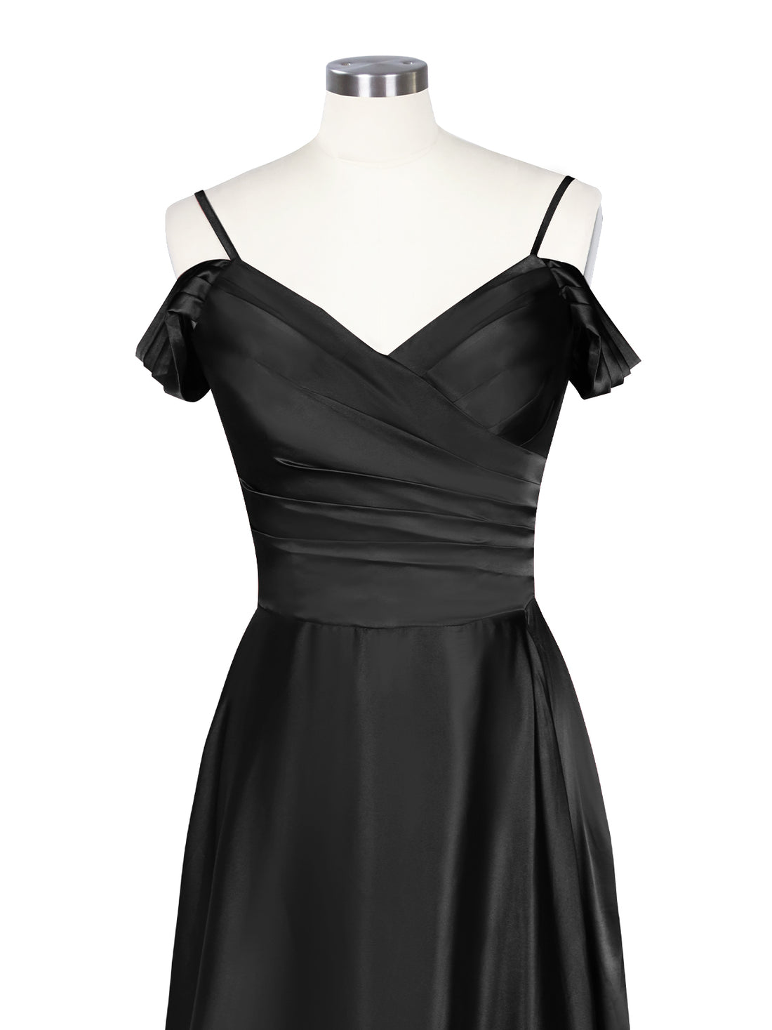 Silk-Like Pleated Prom Dress 