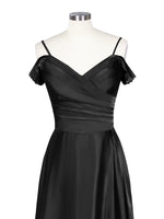 Silk-Like Pleated Prom Dress 
