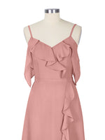 Flowy Spaghetti Bridesmaid Dress 