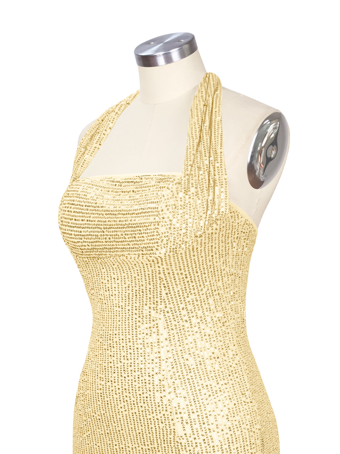 Halter Sequin Sheath Mini Dress 
