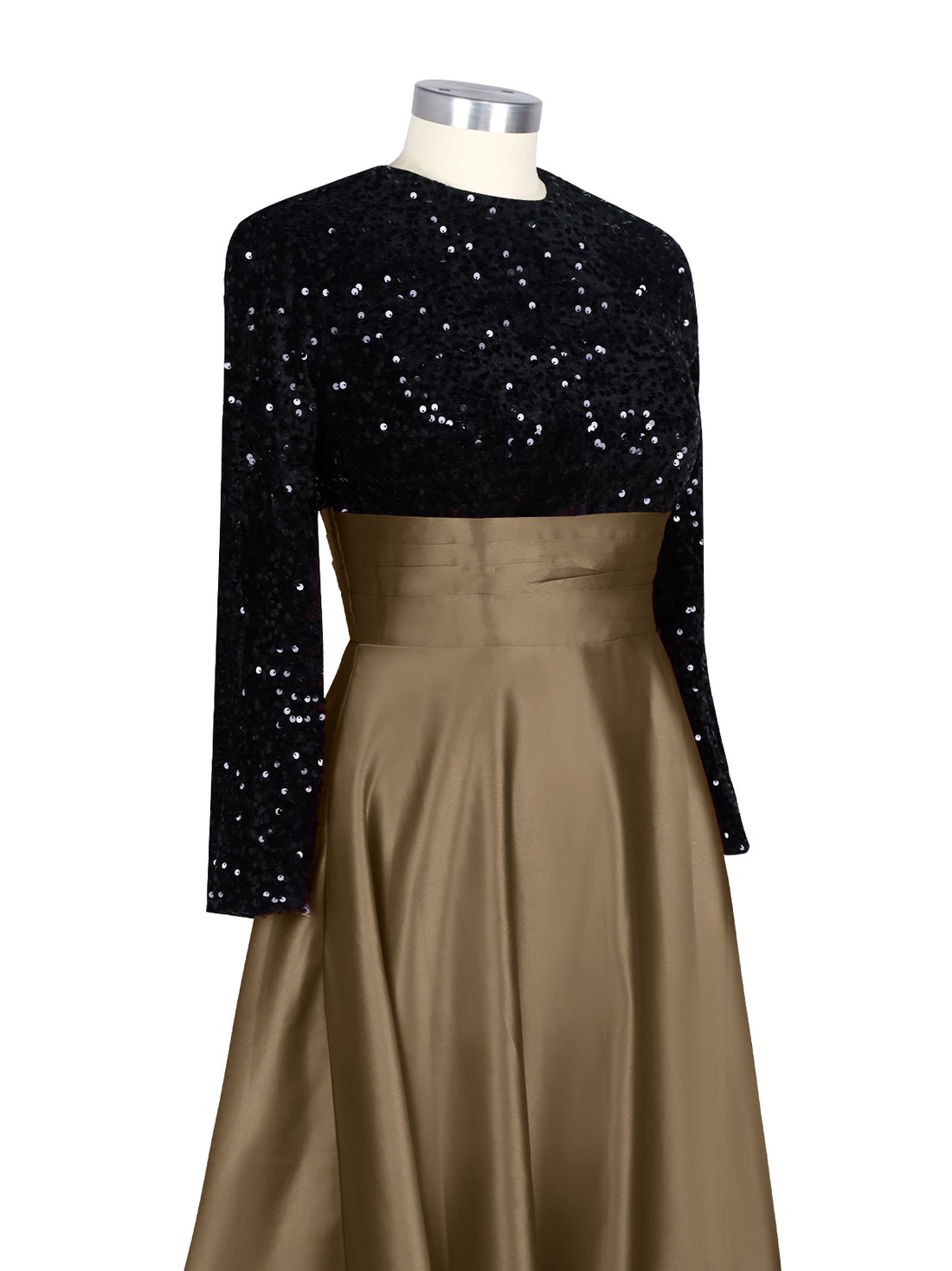 Sequin Jewel Neckline Prom Dress 