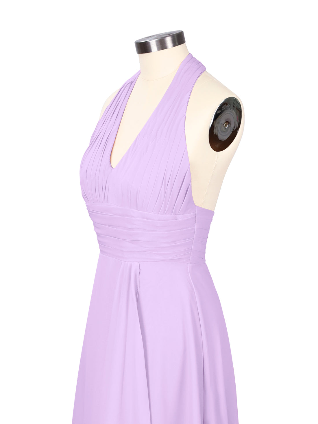 Ruched Halter Bridesmaid Dress 