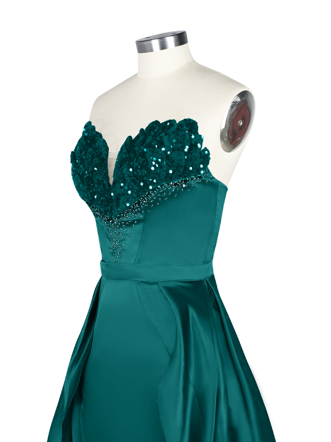 Strapless Sequin Prom Dress 