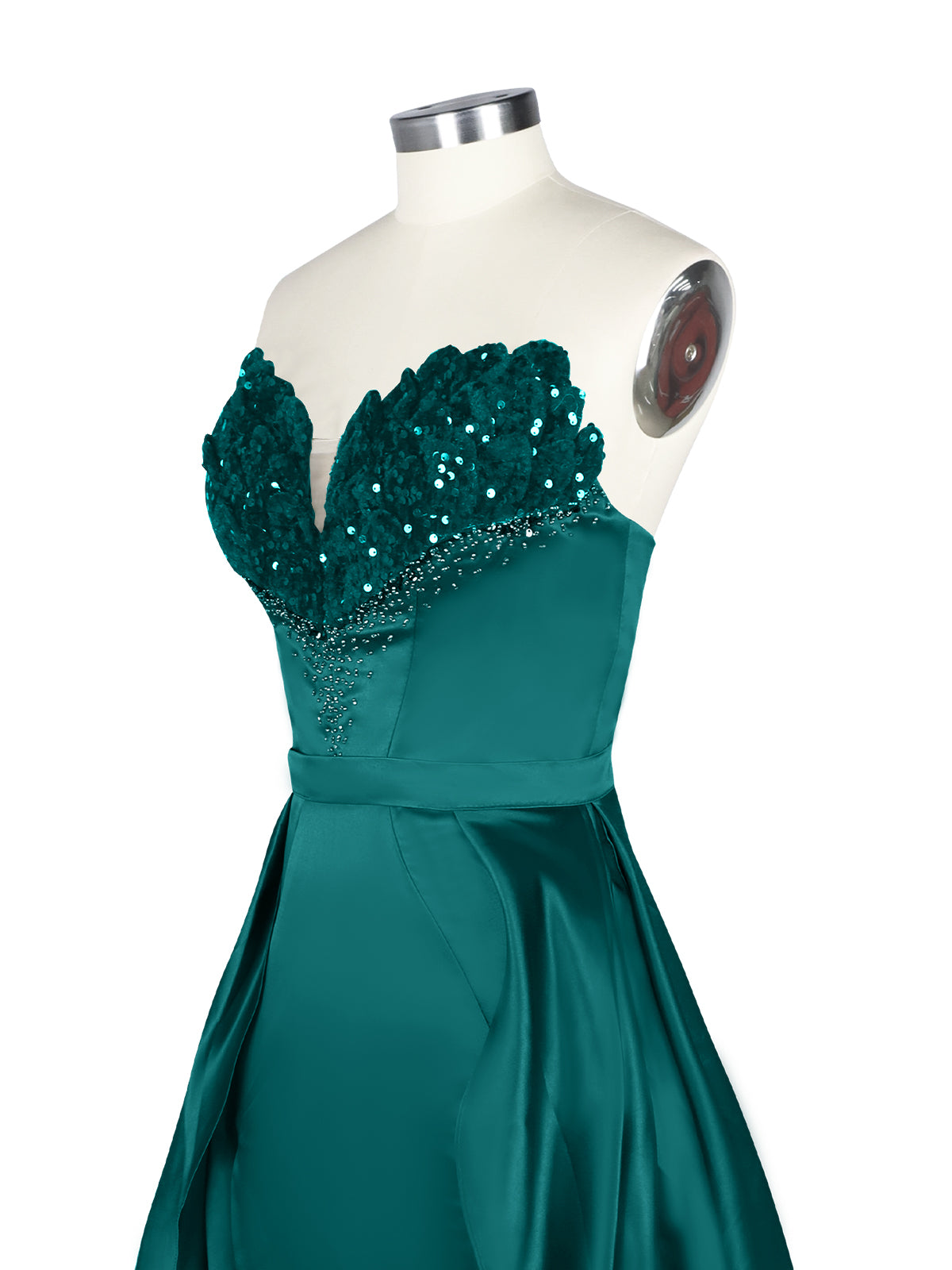 Strapless Sequin Prom Dress 