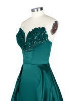 Strapless Sequin Prom Dress 
