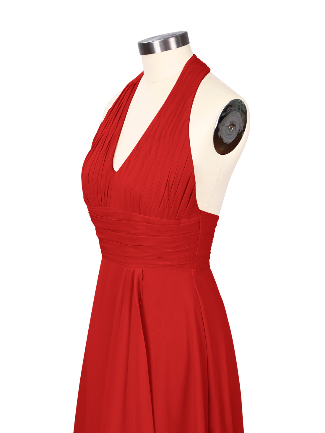 Ruched Halter Bridesmaid Dress 