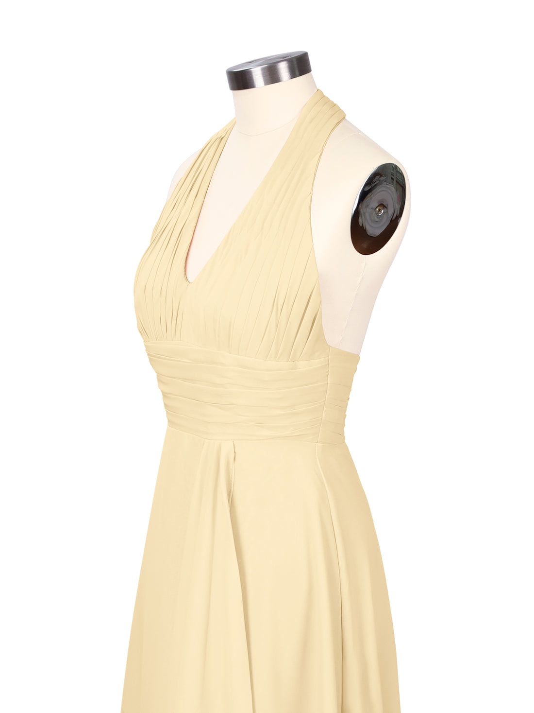 Ruched Halter Bridesmaid Dress 