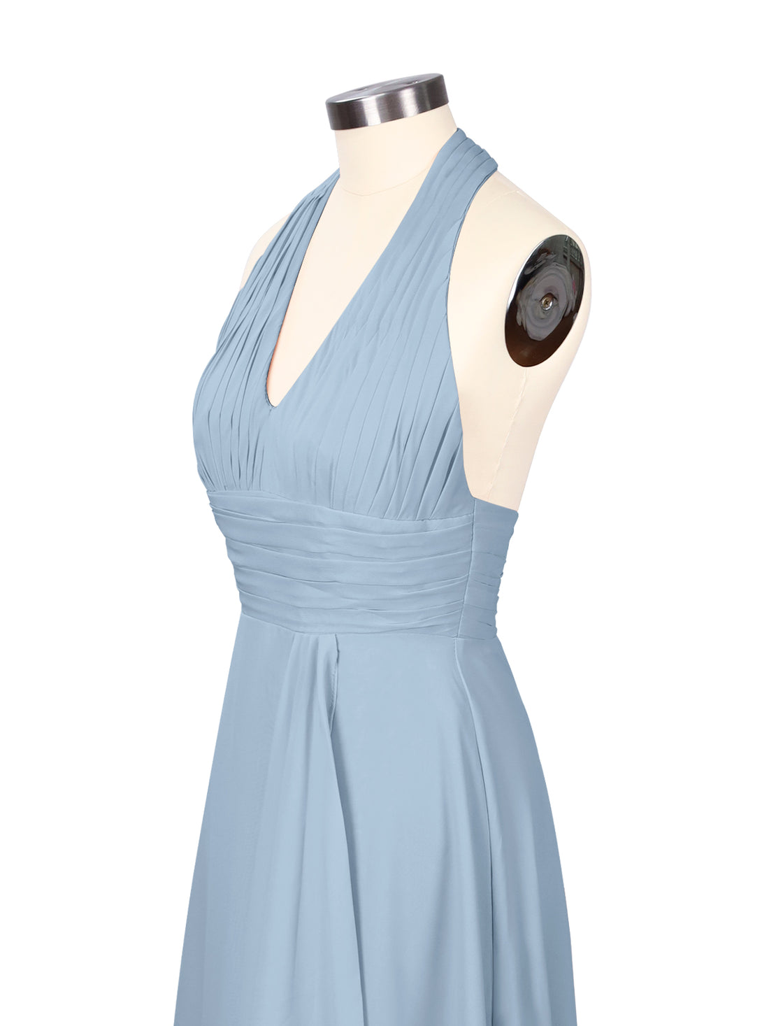 Ruched Halter Bridesmaid Dress 