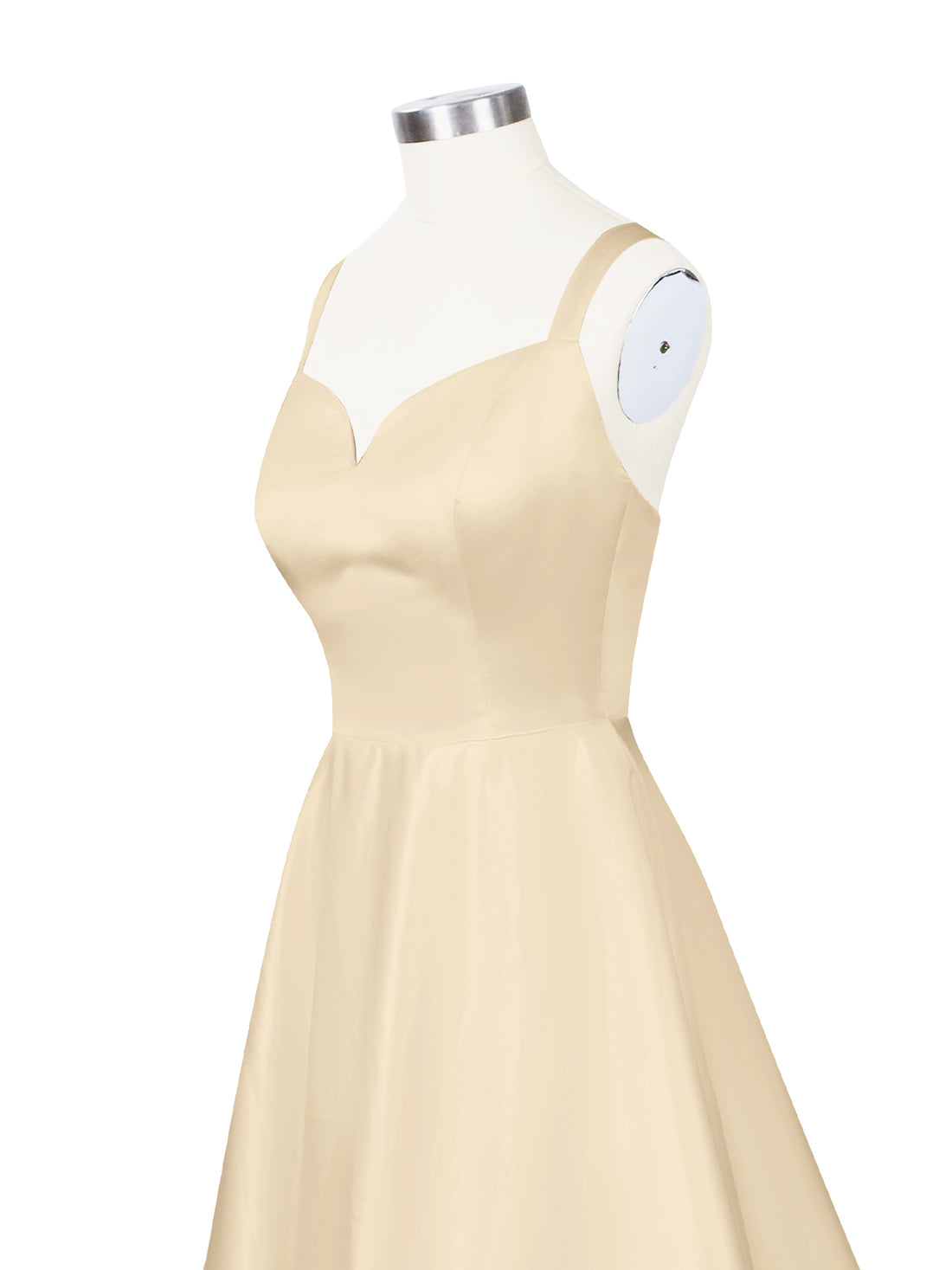 Sweetheart Satin Chapel Train Wedding Dress 