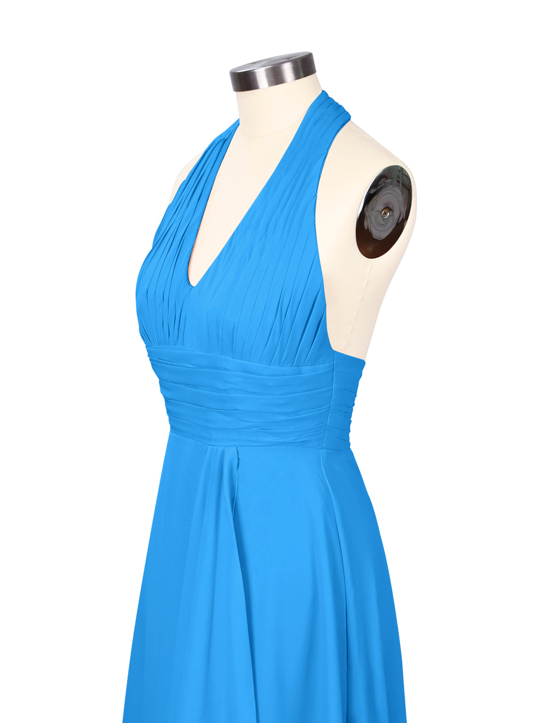 Ruched Halter Bridesmaid Dress 
