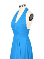 Ruched Halter Bridesmaid Dress 