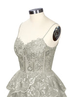 Sequin Appliques Mini Dress 
