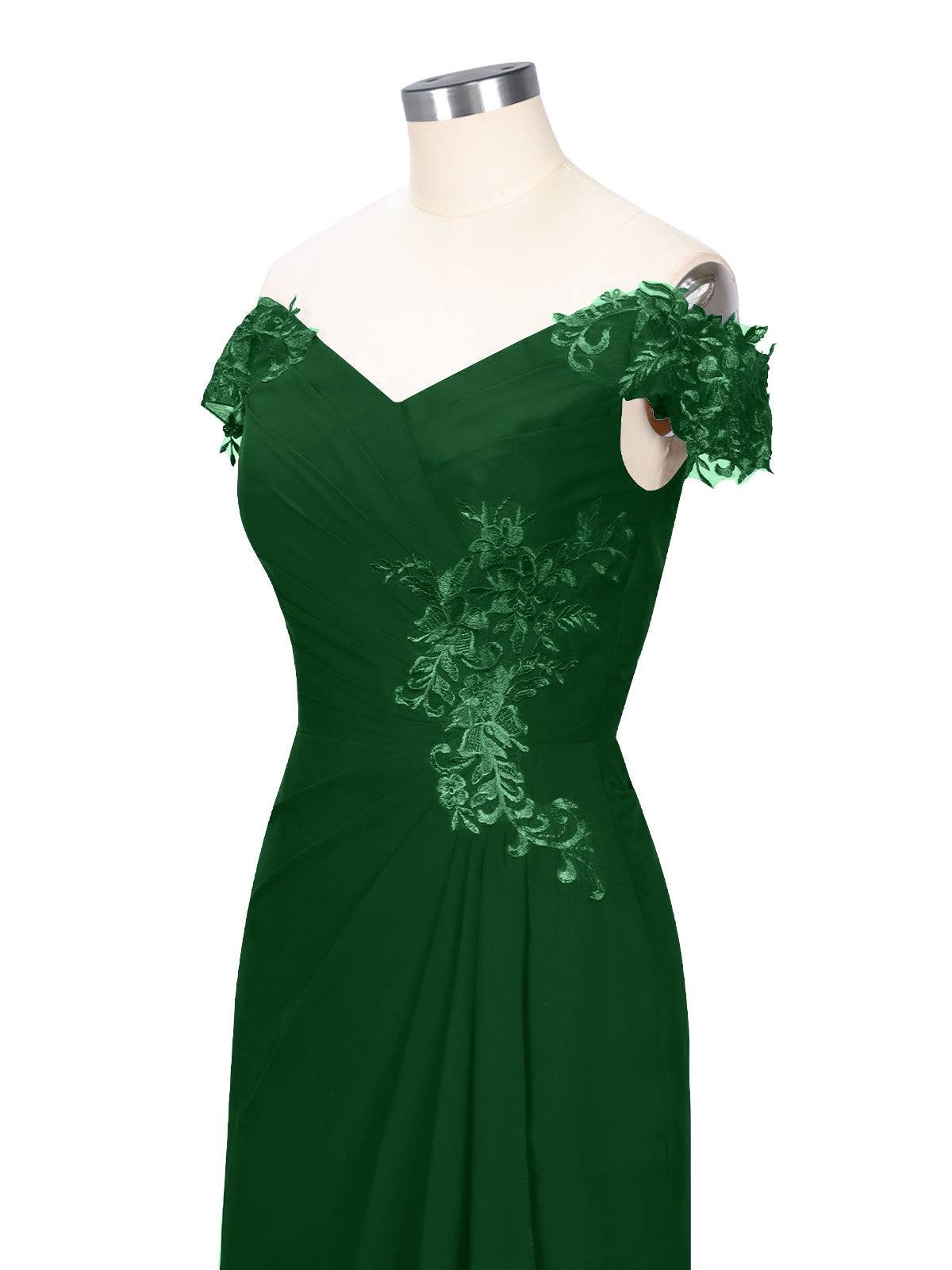 Off-Shoulder Chiffon Sheath Dress 