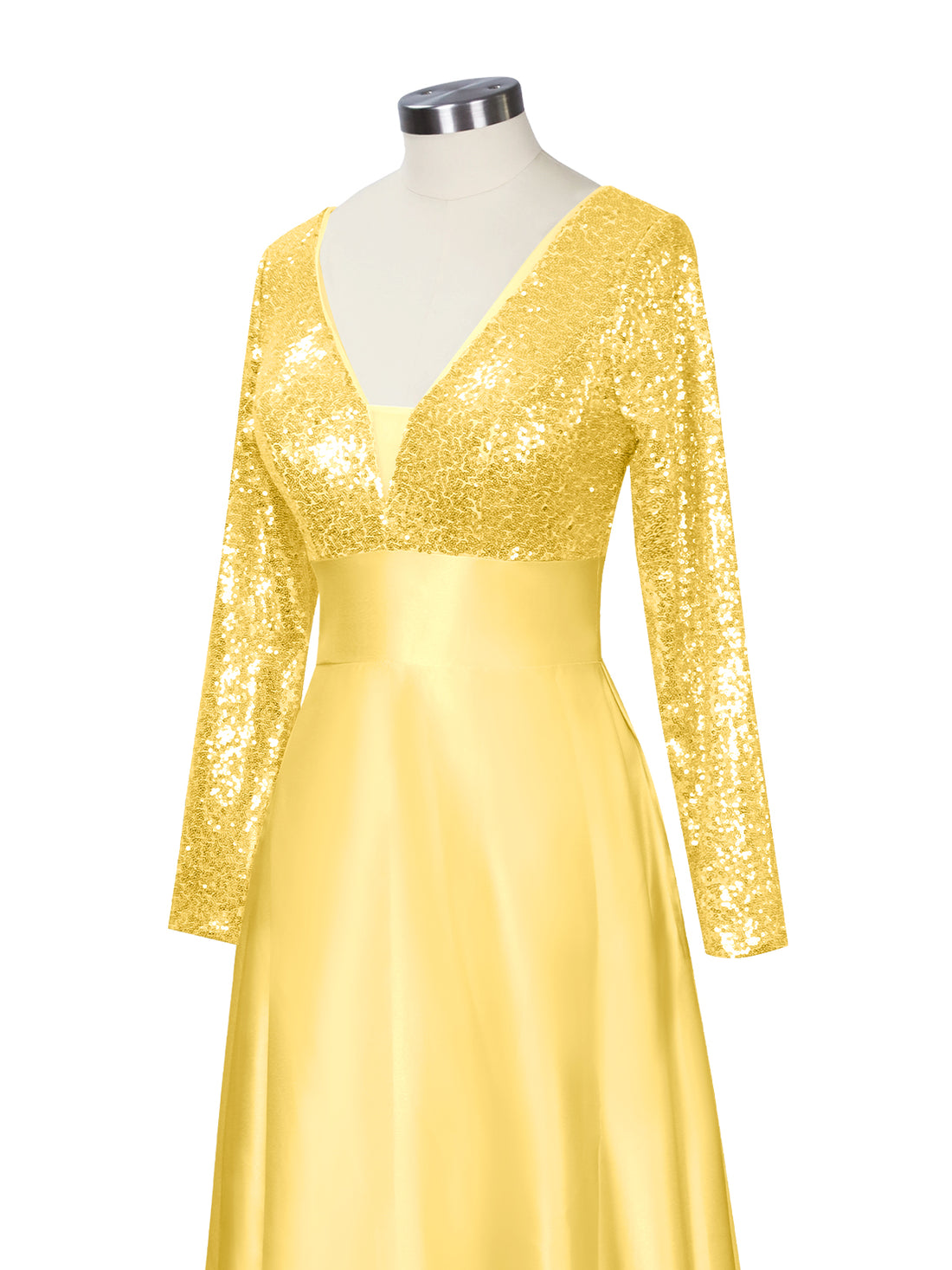 Long Sleeveless Sequin Prom Dress 