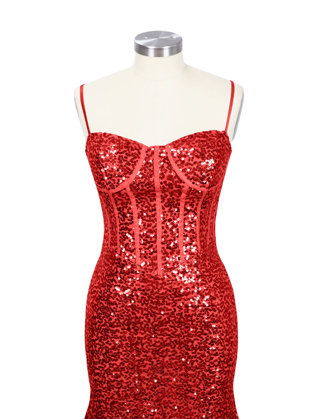 Spaghetti Sheath Prom Dress 