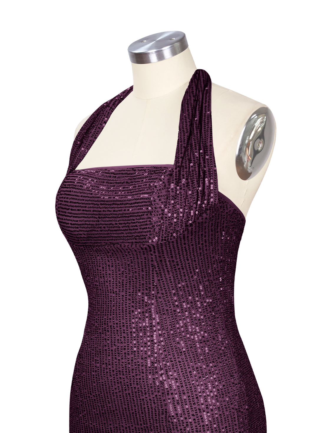 Halter Sequin Sheath Mini Dress 
