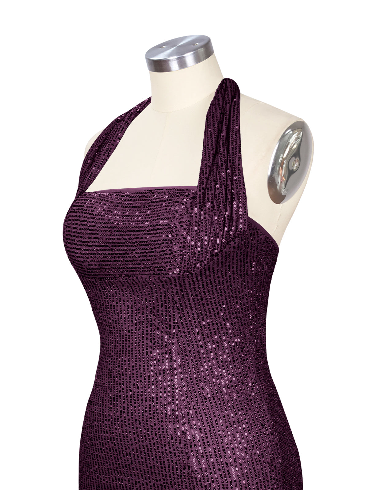 Halter Sequin Sheath Mini Dress 