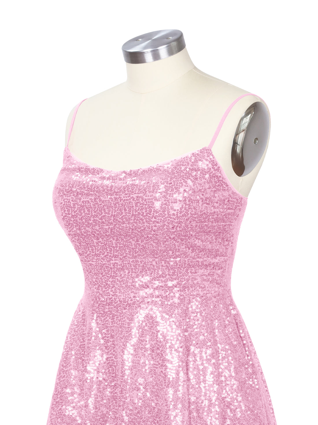 Sequin Scoop Neckline Mini Dress 